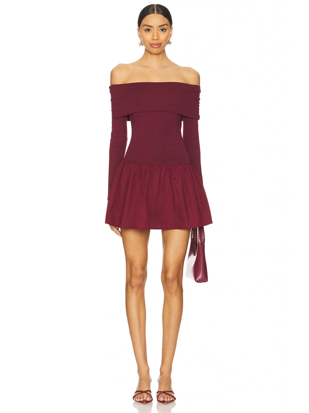 All The Ways x Revolve Madley Mini Dress in Oxblood